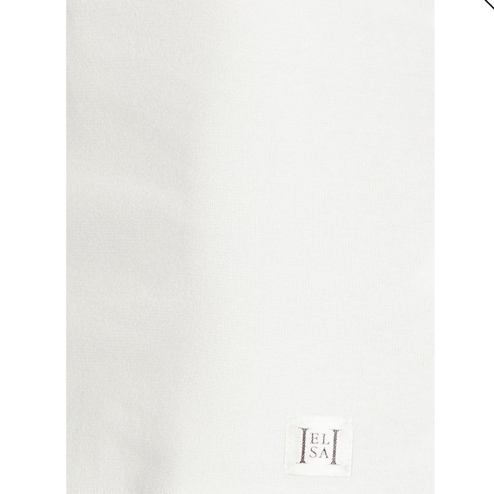 Helsa Heavy Rib Double Halter Dress in White - Picture 5 of 14